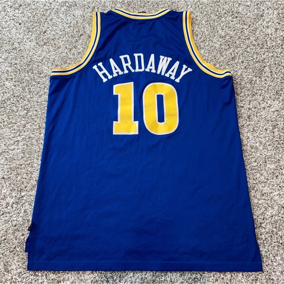 VINTAGE REEBOK NBA Warriors Hardaway Hardwood Classics Basketball Jersey 2XL - Picture 5 of 9